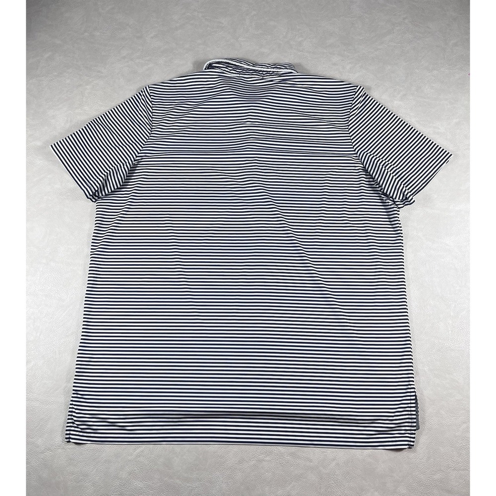 RLX Ralph Lauren Golf Polo Size XXL Navy Blue Stripe Cog Hill Dubsdread Shirt - Picture 3 of 8